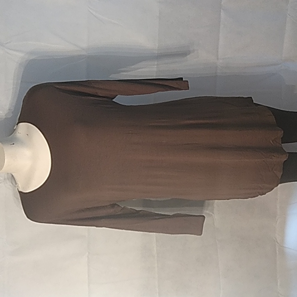 Azules women's long sleeve tunic top olive green size small